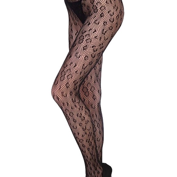 Leopard design Lingerie Tights NEW - Picture 3 of 4